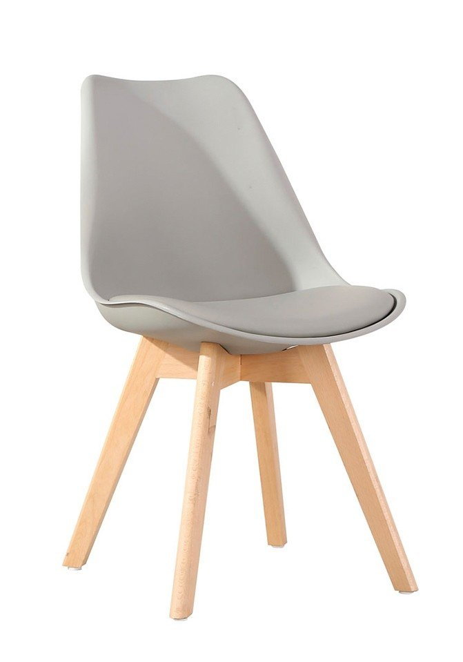 Krzesło MIA HOME Nord oak Modesto, szare, 82x52x47 cm