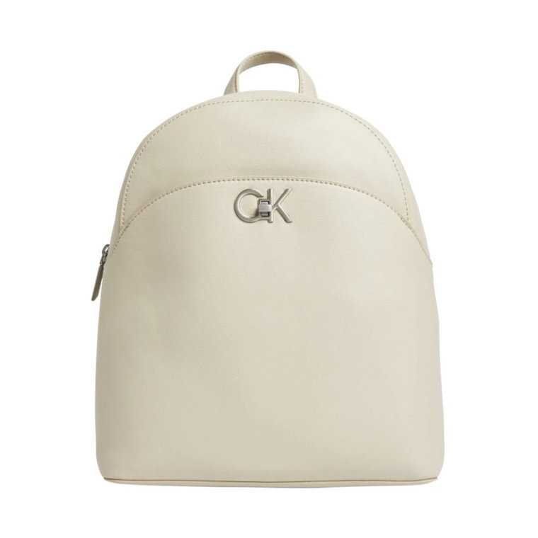 Beżowy Plecak z Kopułą Calvin Klein