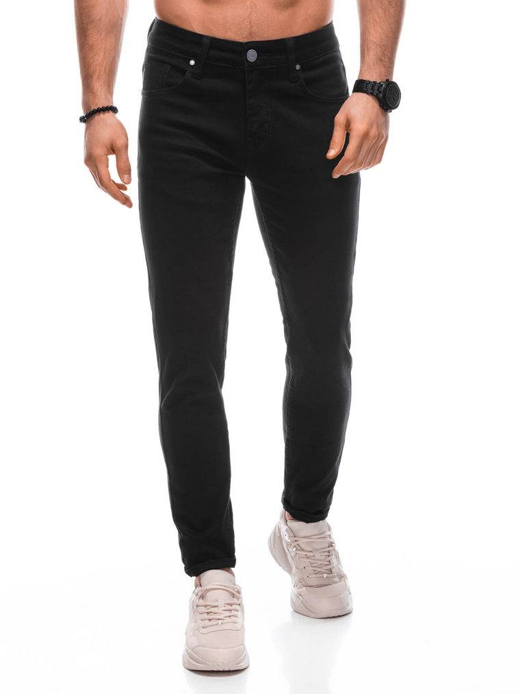 Spodnie męskie jeansowe P1442 - czarne