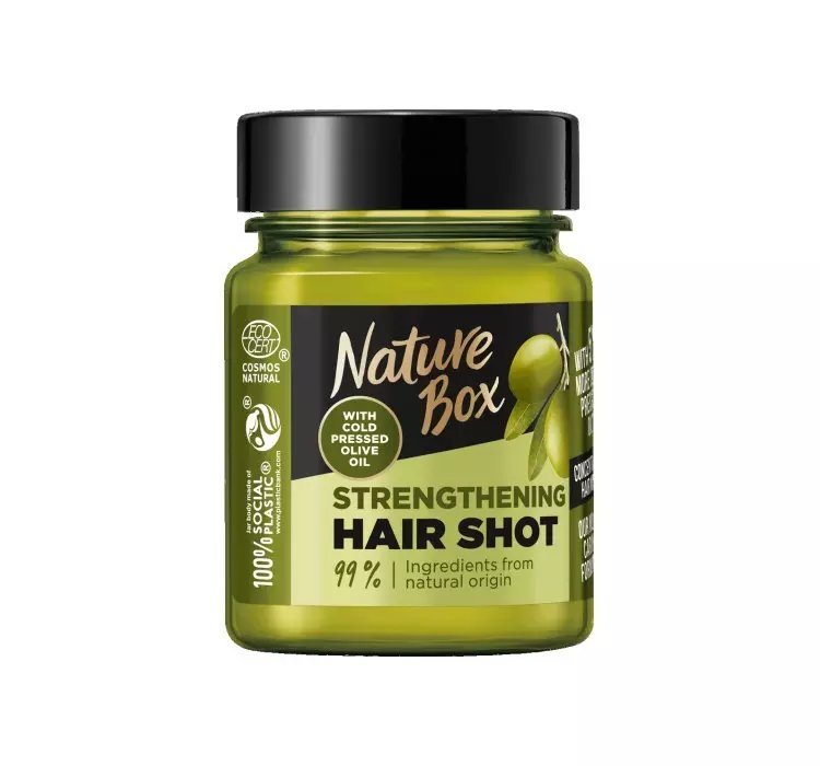 NATURE BOX HAIR SHOT OLIWKA WZMACNIAJĄCA MASKA DO WŁOSÓW 60ML