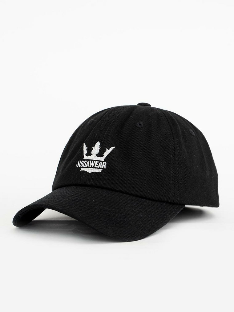 Czapka Z Daszkiem Baseball Czarna / Biała Jigga Wear Crown Haft