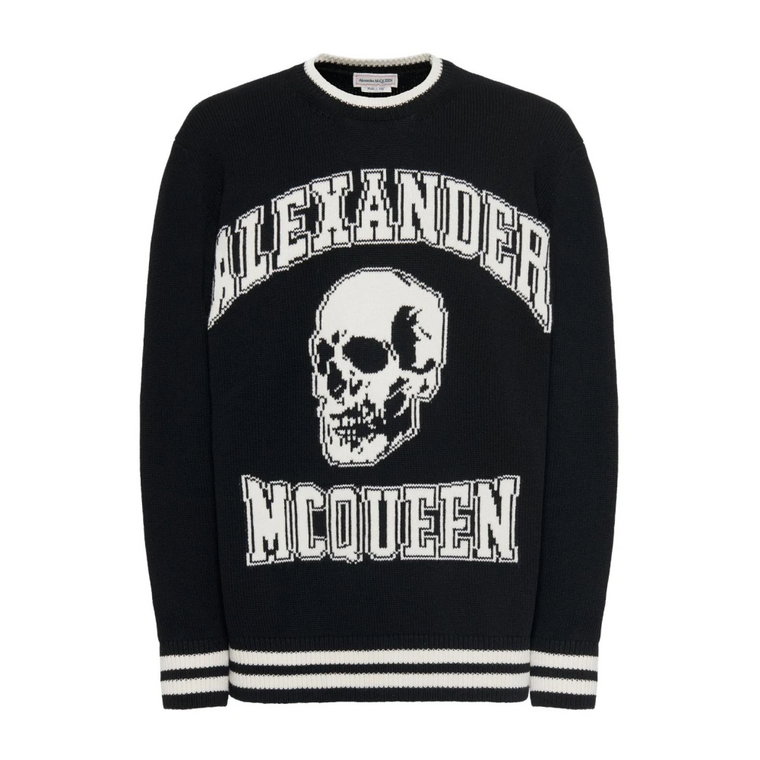 Sweter z nadrukiem czaszki Alexander McQueen