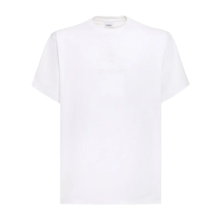 Biała koszulka z okrągłym dekoltem, Regular fit Burberry