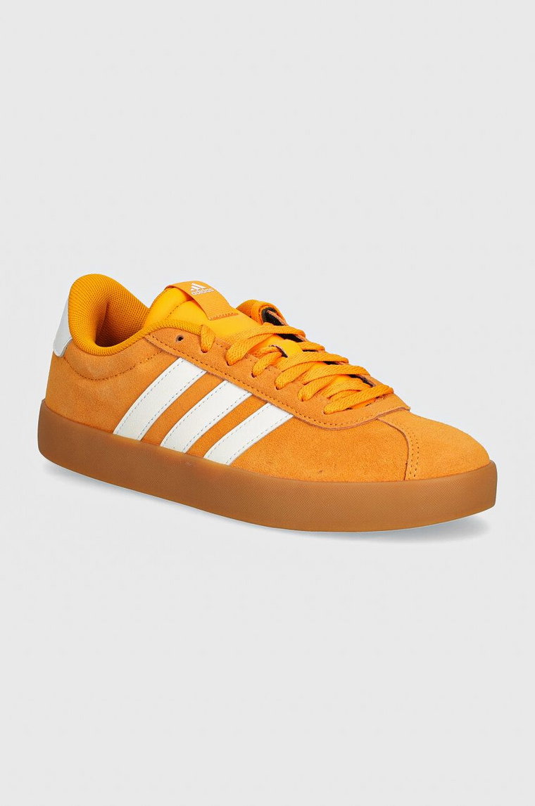 adidas sneakersy zamszowe Vl Court kolor pomarańczowy IF4472