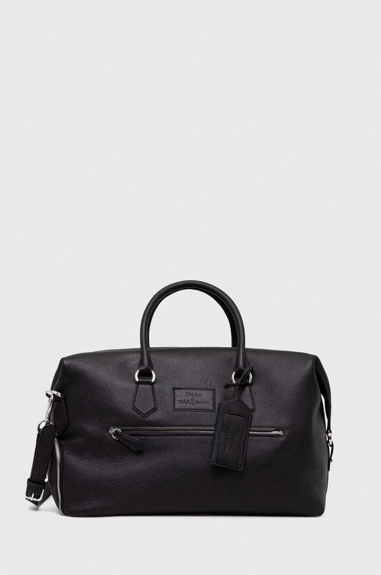 Polo Ralph Lauren torba skórzana kolor czarny