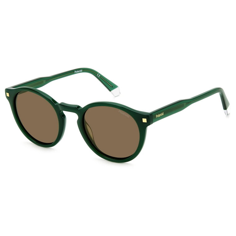 Zielono-Brązowe Okulary Przeciwsłoneczne Polaroid