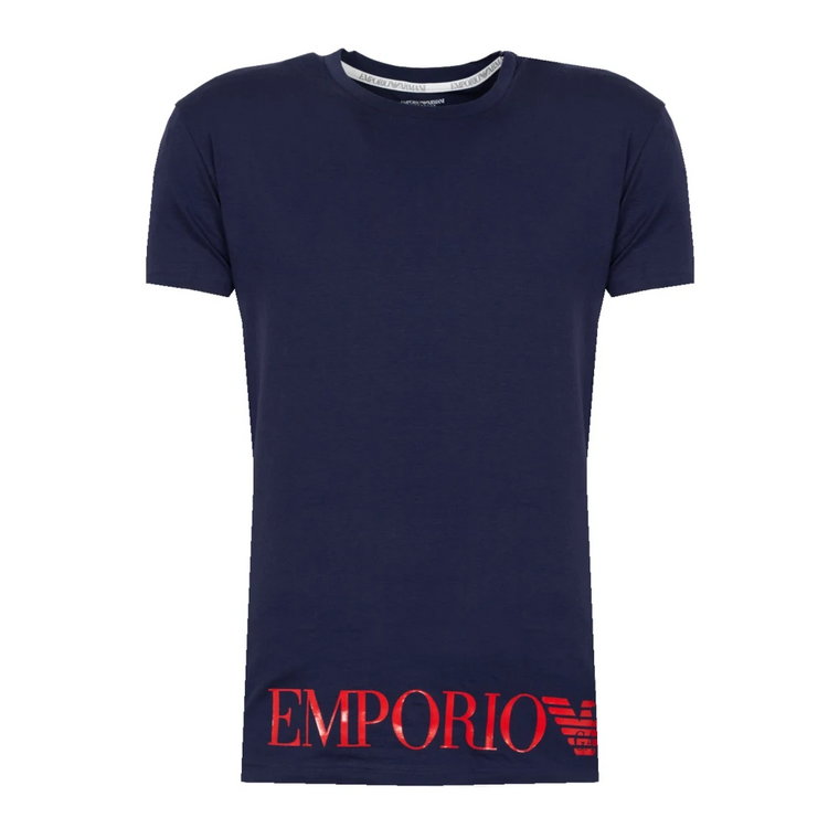 Dopasowana koszulka C-neck z logo Emporio Armani