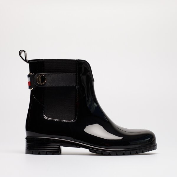 TOMMY HILFIGER ANKLE RAINBOOT WITH METAL DETAIL