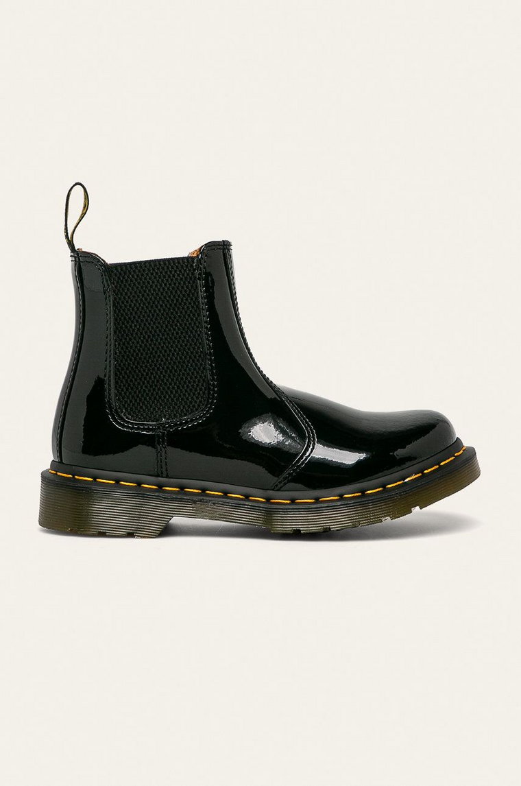 Dr. Martens sztyblety skórzane 2976 kolor czarny na płaskim obcasie DM25278001