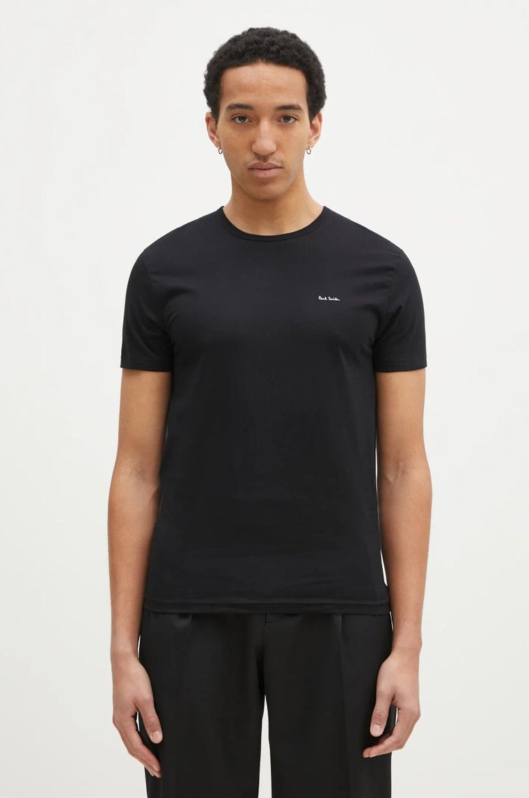 Paul Smith t-shirt bawełniany 3-pack męskie kolor czarny melanżowy M1A-389-M3PK