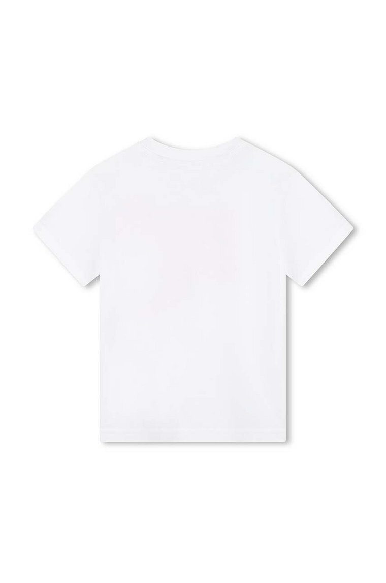 HUGO t-shirt bawełniany dziecięcy kolor biały z nadrukiem