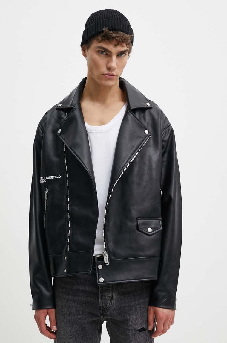 Karl Lagerfeld Jeans ramoneska męska kolor czarny przejściowa 245D1404