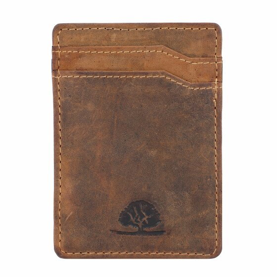Greenburry Vintage Credit Card Case Leather 7 cm braun