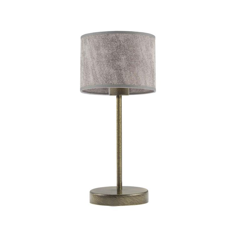 Lampka nocna LYSNE Nicea, 60 W, E27, beton/złota, 39,5x17,5 cm