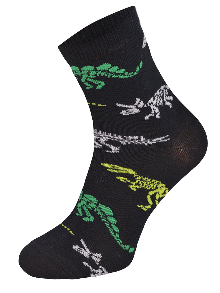 Kolorowe skarpetki CHILI Cotton Socks 748, wesołe motywy- Dinozaur, Szkielet