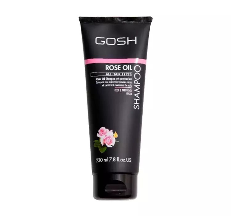 GOSH ROSE OIL WEGAŃSKI SZAMPON DO WŁOSÓW PRZETŁUSZCZAJĄCYCH SIĘ 230ML