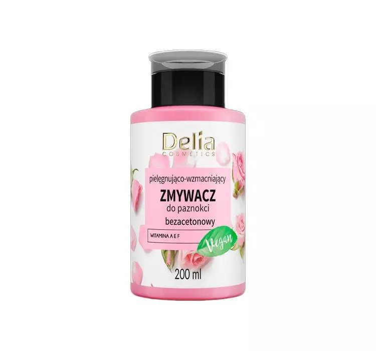 DELIA COSMETICS WEGAŃSKI BEZACETONOWY ZMYWACZ DO PAZNOKCI 200ML