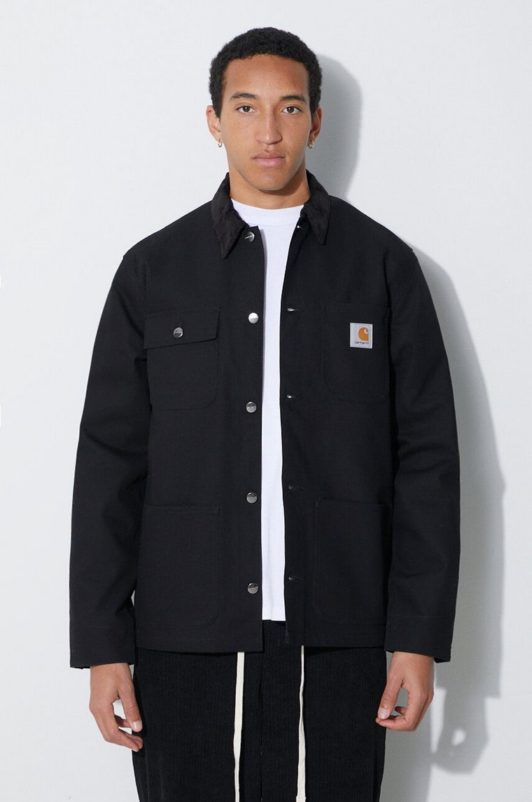 Carhartt WIP kurtka jeansowa Michigan Coat męska kolor czarny przejściowa I015261.00E01