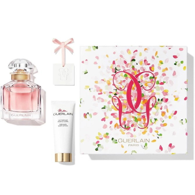 Guerlain Mon Guerlain Bloom Of Rose zestaw woda toaletowa spray 50ml + balsam do ciała 75ml + wisiorek z zawieszką