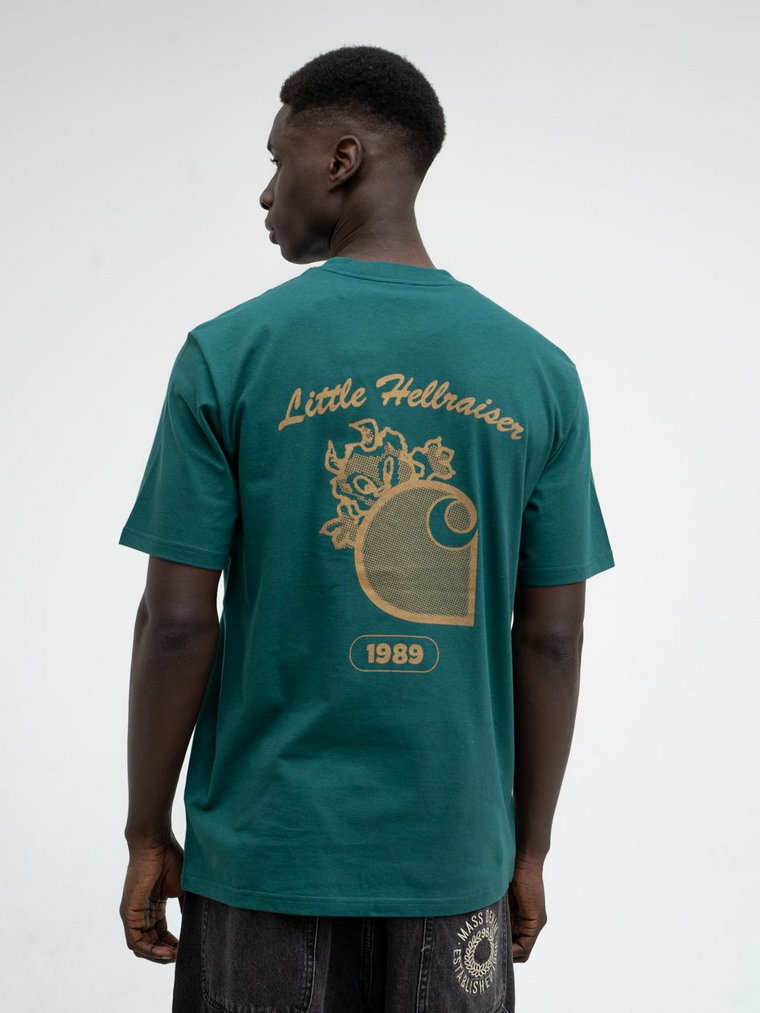 Koszulka Z Krótkim Rękawem Męska Zielona / Brązowa Carhartt WIP S/S Little Hellraiser