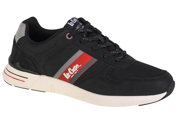 Lee Cooper LCW-22-29-0827M, Męskie, Czarne, buty sneakers, tkanina, rozmiar: 42