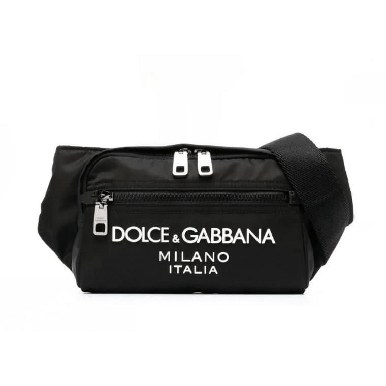 Torba na pas z tłoczonym logo Dolce & Gabbana