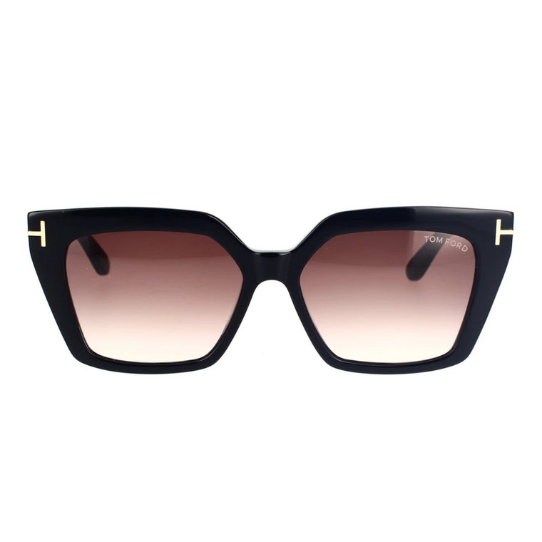 Okulary przeciwsłoneczne oieregularnym kształcie i dymnym szkłach Max & Co