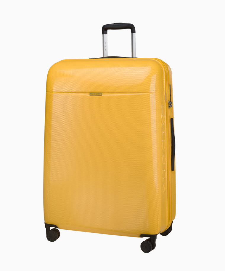 PUCCINI Duża żółta walizka z policarbonu