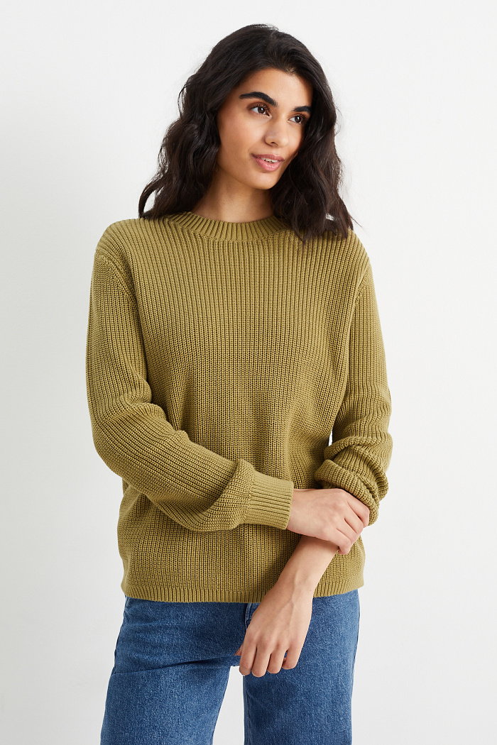 C&A Sweter z linii basic, żółty, Rozmiar: XS