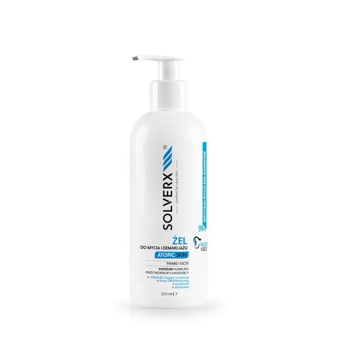 SOLVERX Atopic Skin żel do mycia i demakijażu skóra atopowa 200ml