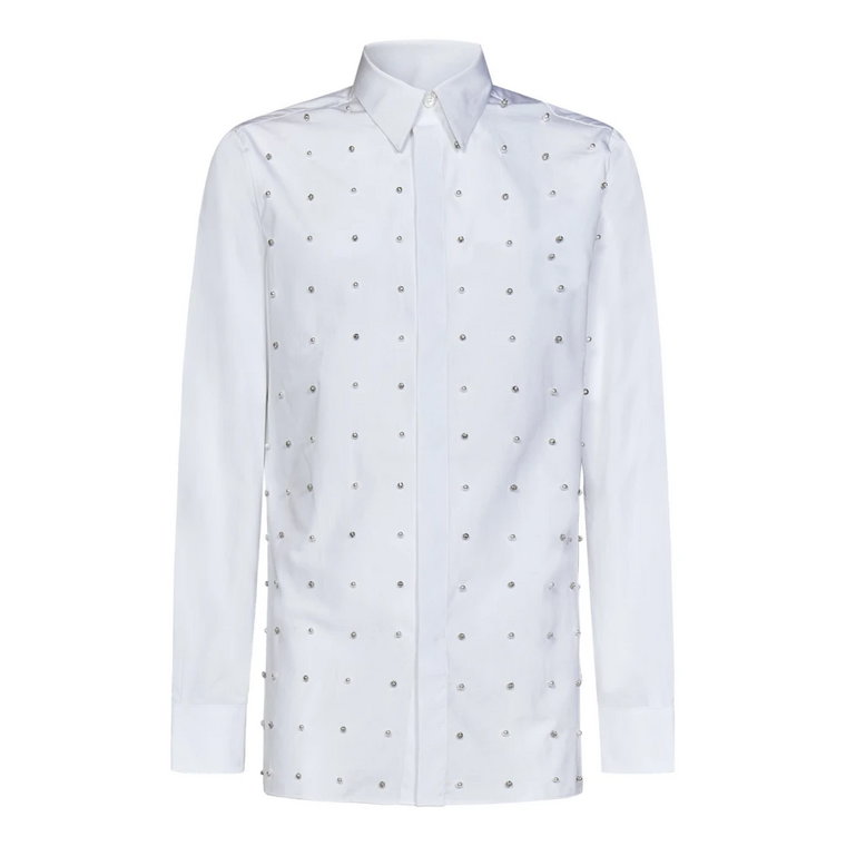 Biała Koszula z Haftem Givenchy
