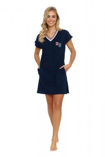 Doctor nap TM 5118 navy blue damska koszula nocna