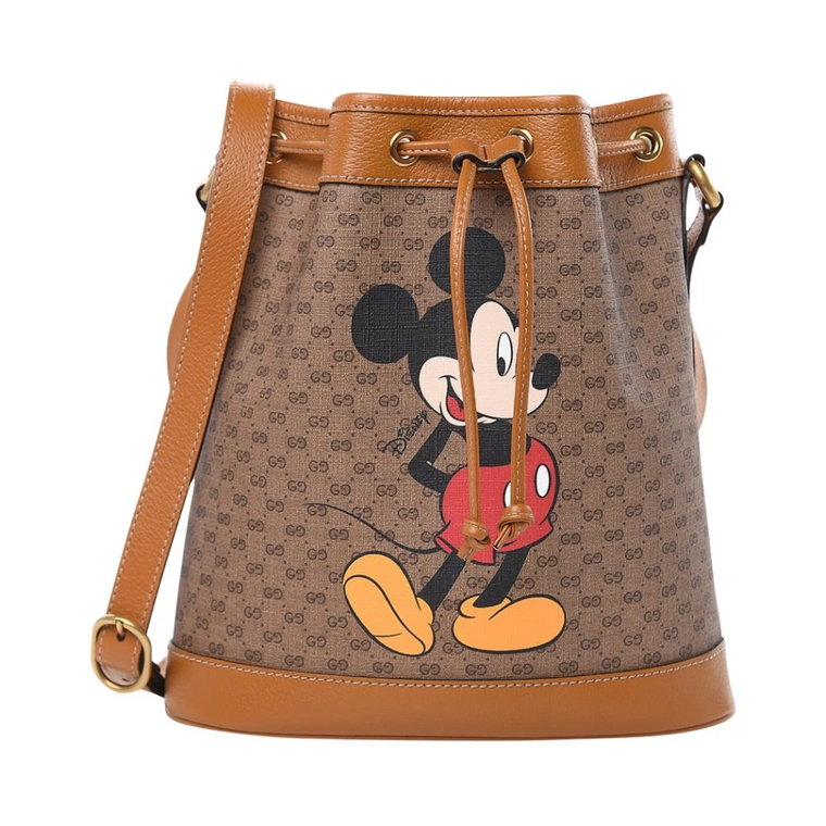 Disney Mini Vintage GG Supreme Monogram Bucket Bag Gucci
