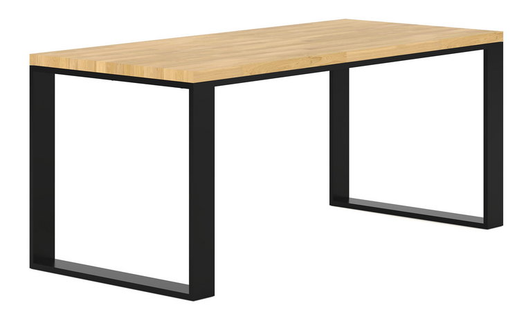 Prostokątny dębowy stół loftowy 160 x 80 - Olvo