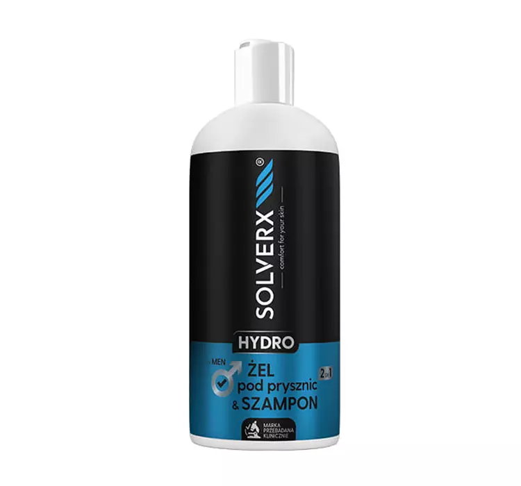 SOLVERX HYDRO MEN ŻEL POD PRYSZNIC 2W1 400ML