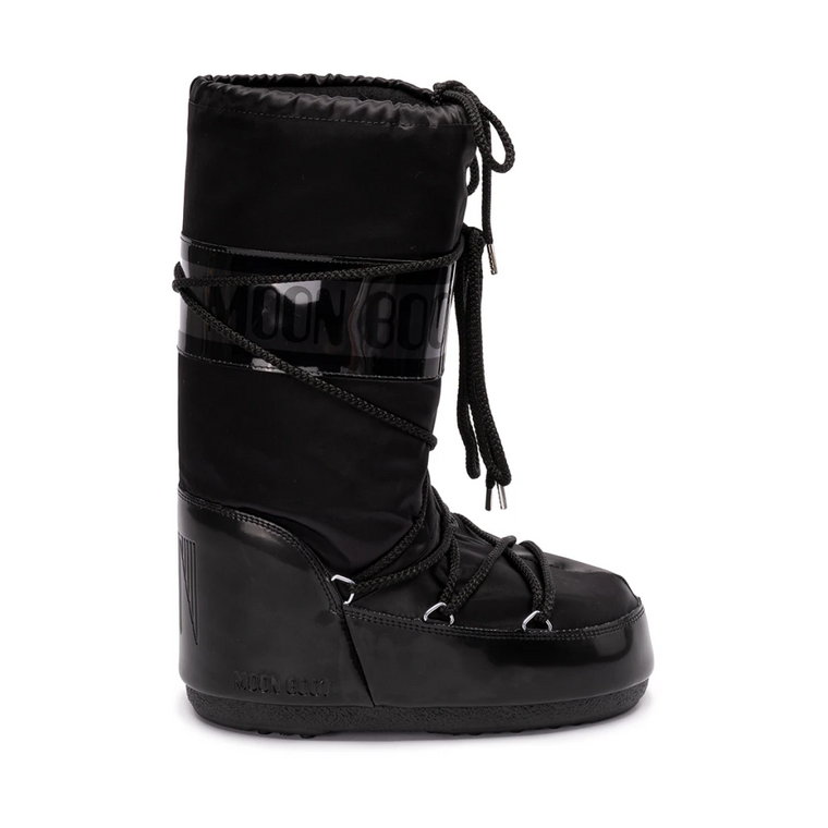 Czarne Icon Glance Buty Moon Boot