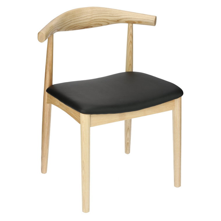 Krzesło Codo inspirowane Elbow Chair naturalny/czarny drewniane