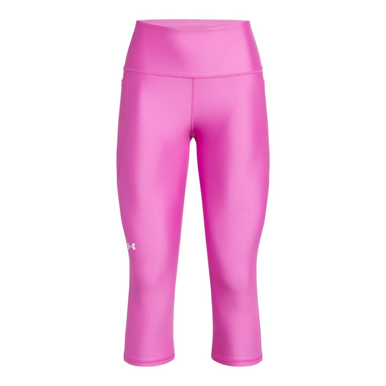 Damskie legginsy treningowe Under Armour Tech Hi Capri - różowe