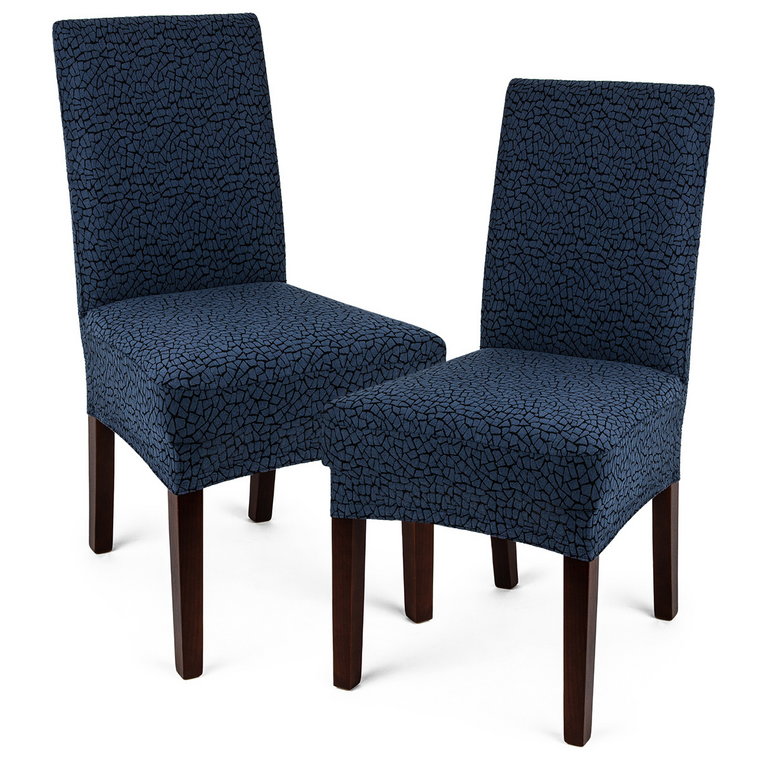 4Home Multielastyczny pokrowiec na krzesło Comfort Plus niebieski, 40 - 50 cm, zestaw 2 szt.