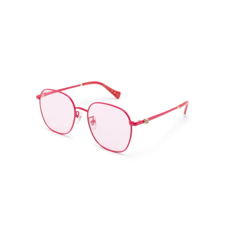 Czerwone Okulary przeciwsłoneczne z Akcesoriami Gucci