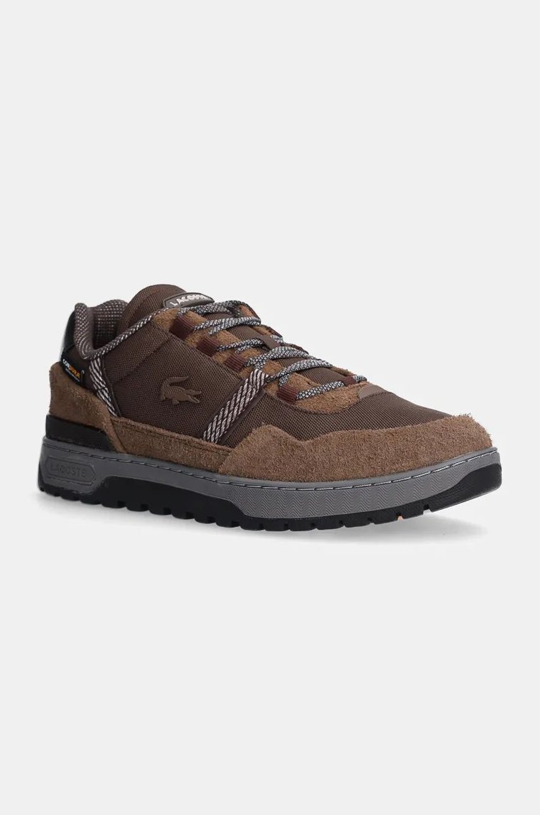 Lacoste sneakersy T-Clip Winter Outdoor kolor brązowy 48SMA0037