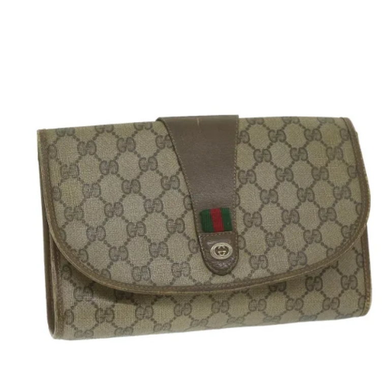 Pre-owned Canvas clutches Gucci Vintage