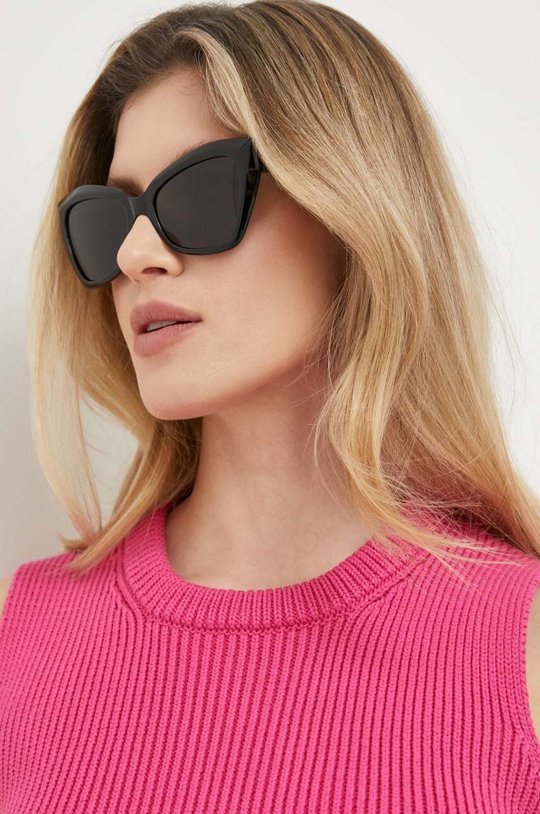 Balenciaga okulary przeciwsłoneczne damskie kolor czarny BB0271S
