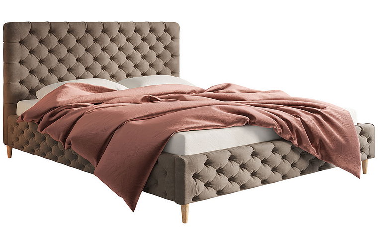 Pikowane łóżko z zagłówkiem 120x200 Cortis - 36 kolorów