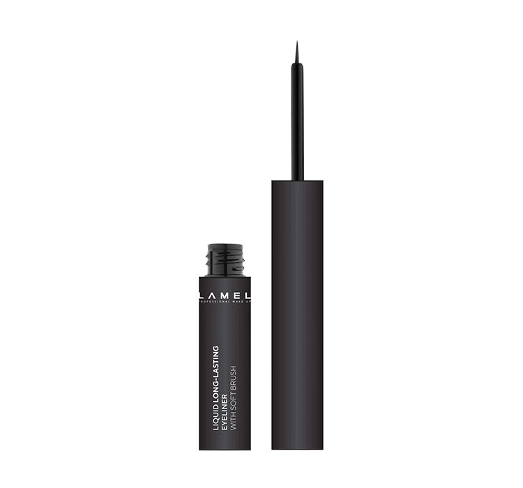 LAMEL EYELINER W PŁYNIE Z MIĘKKIM PĘDZELKIEM 401 CARBON BLACK 4ML