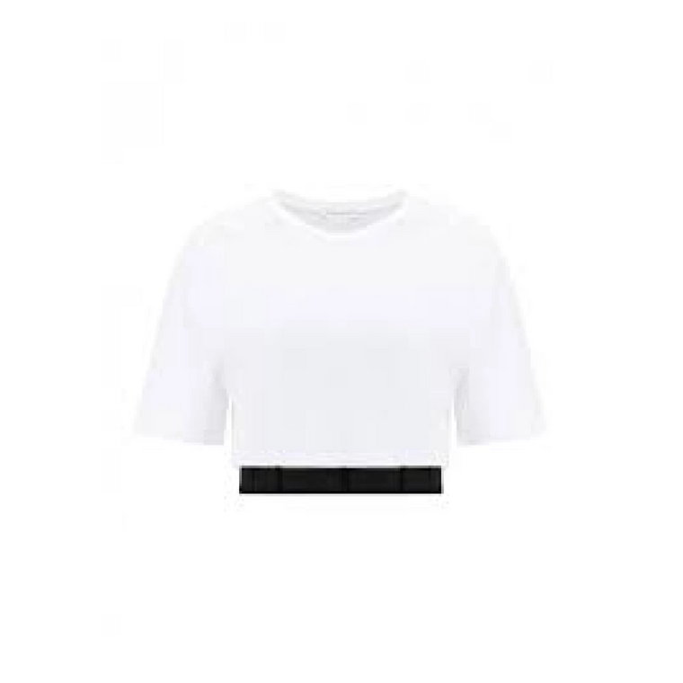 Biała koszulka Crop Fit Alexander McQueen