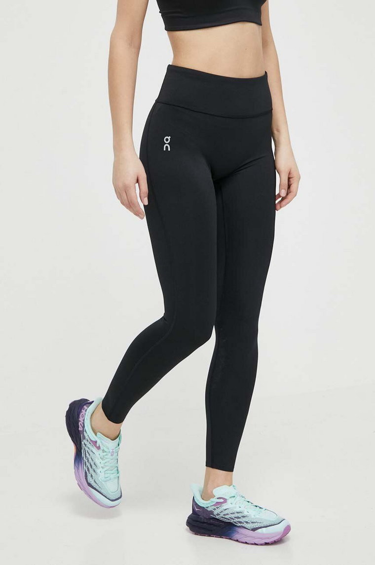 On-running legginsy do biegania Core kolor czarny gładkie