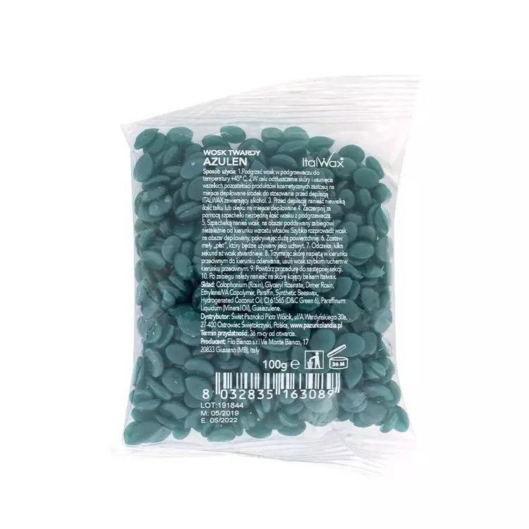 ITALWAX HOT FILM WAX AZULENOWY WOSK DO DEPILACJI W GRANULKACH 100G