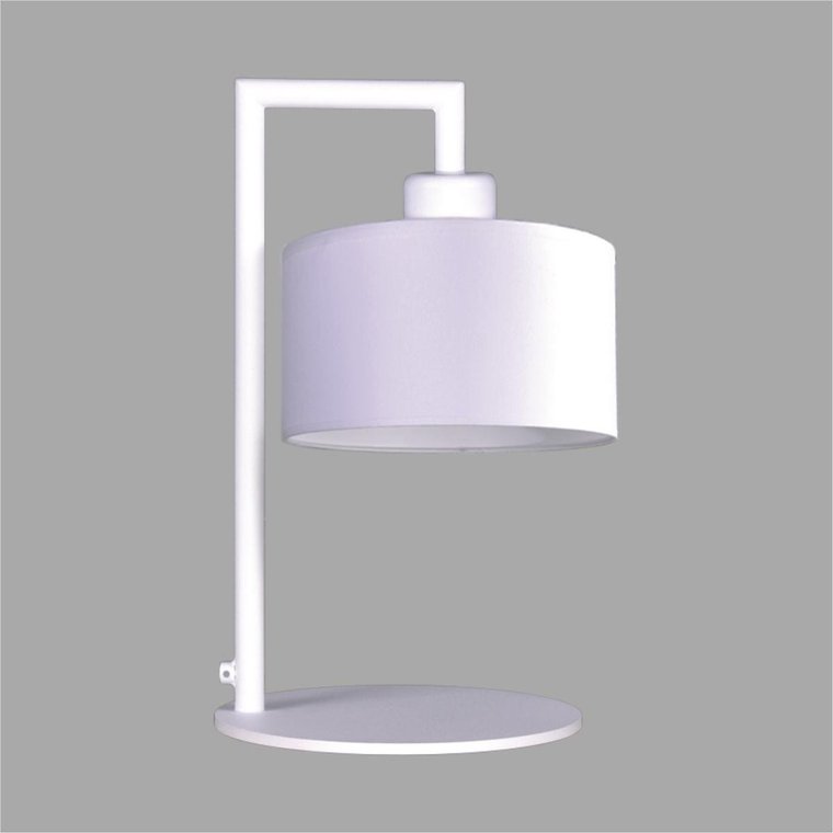 Lampa stołowa KAJA OŚWIETLENIE Simone White, E27, biała, 36x21 cm