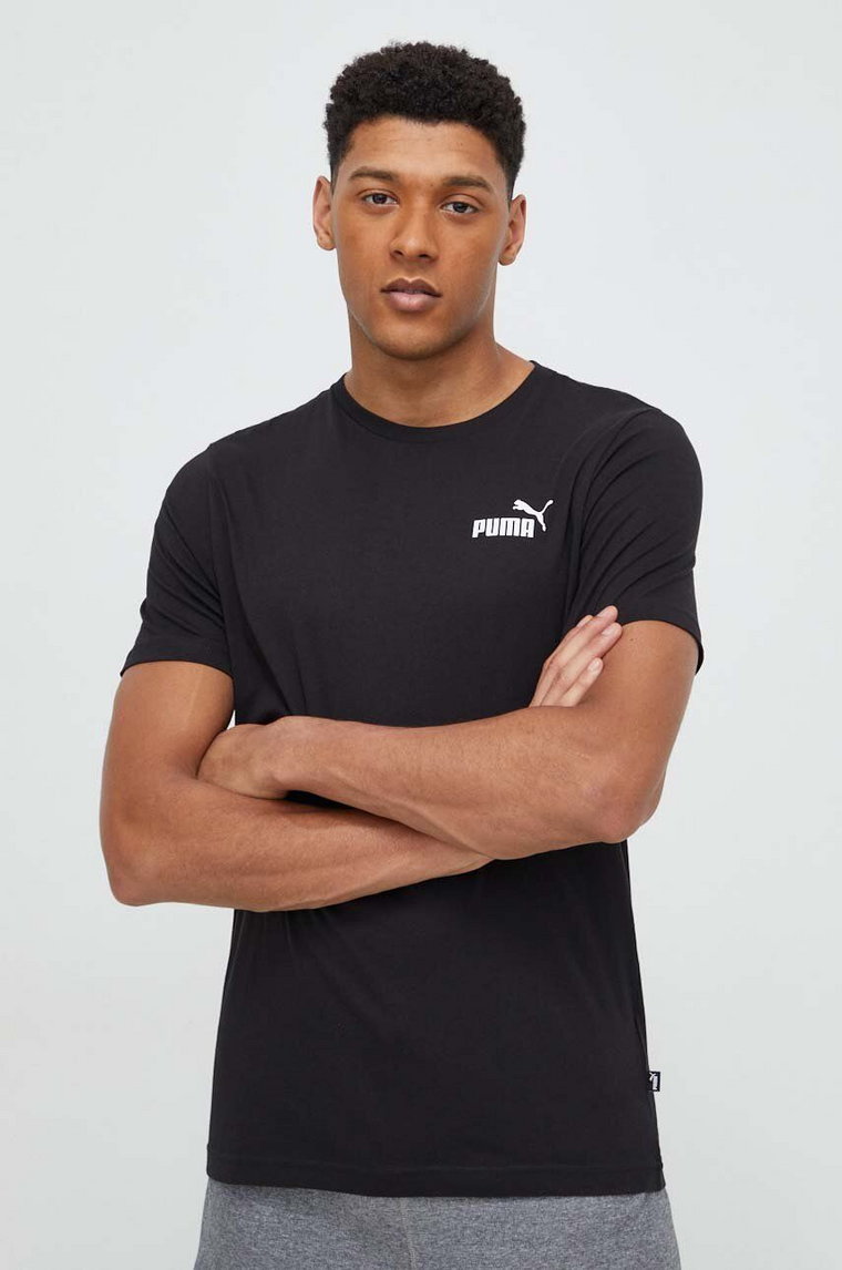 Puma t-shirt bawełniany kolor czarny 586668